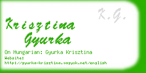 krisztina gyurka business card